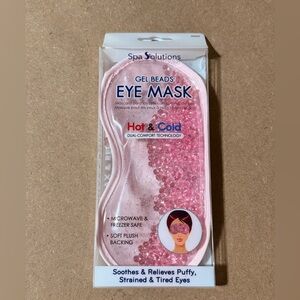 NEW NWT Spa Solutions Women's Pink Gel Bead Hot & Cold Eye Mask SM 319